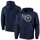 Men's Tennessee Titans G III Sports by Carl Banks Primary Logo Full Zip Hoodie Navy,baseball caps,new era cap wholesale,wholesale hats
